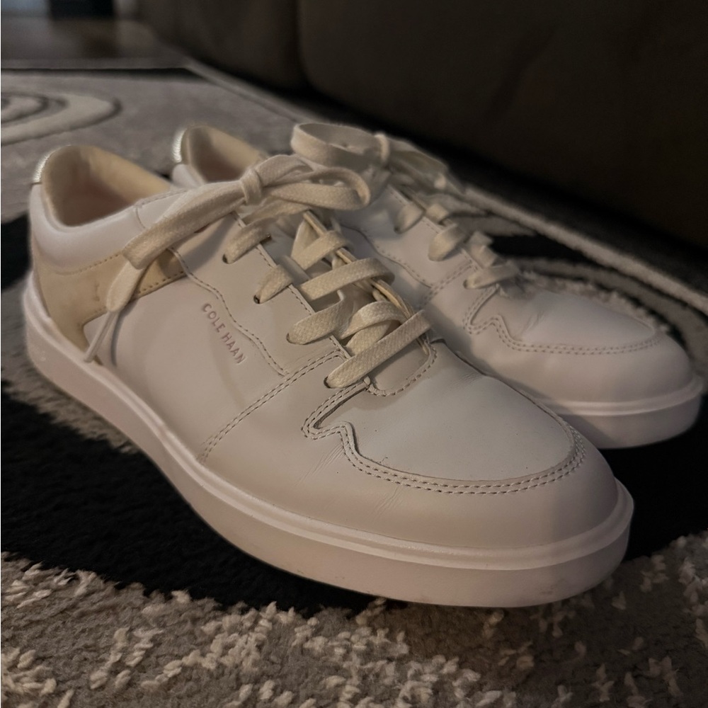 Cole Haan Cream/Gold and White Sneakers
